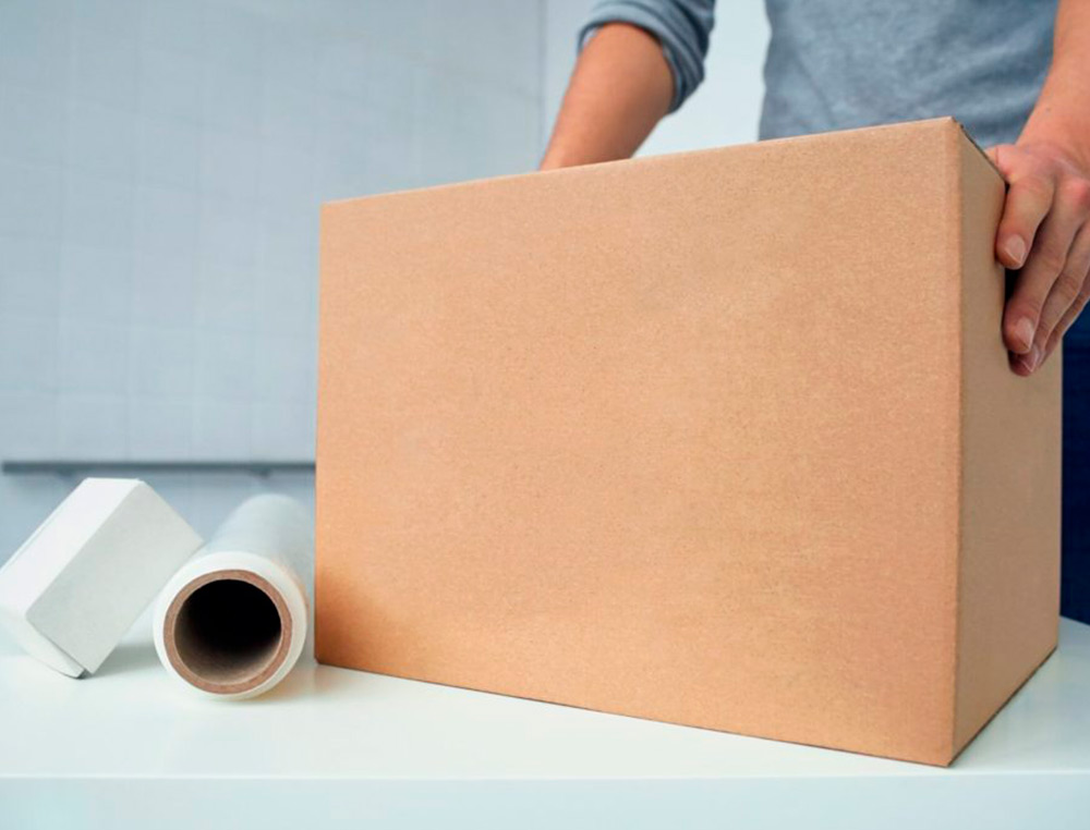 CAJA PARA EMBALAR Q-CONNECT AMERICANA ULTRA RESISTENTE CARTON RECICLADO CANAL DOBLE 7MM COLOR KRAFT 172X217X110 MM