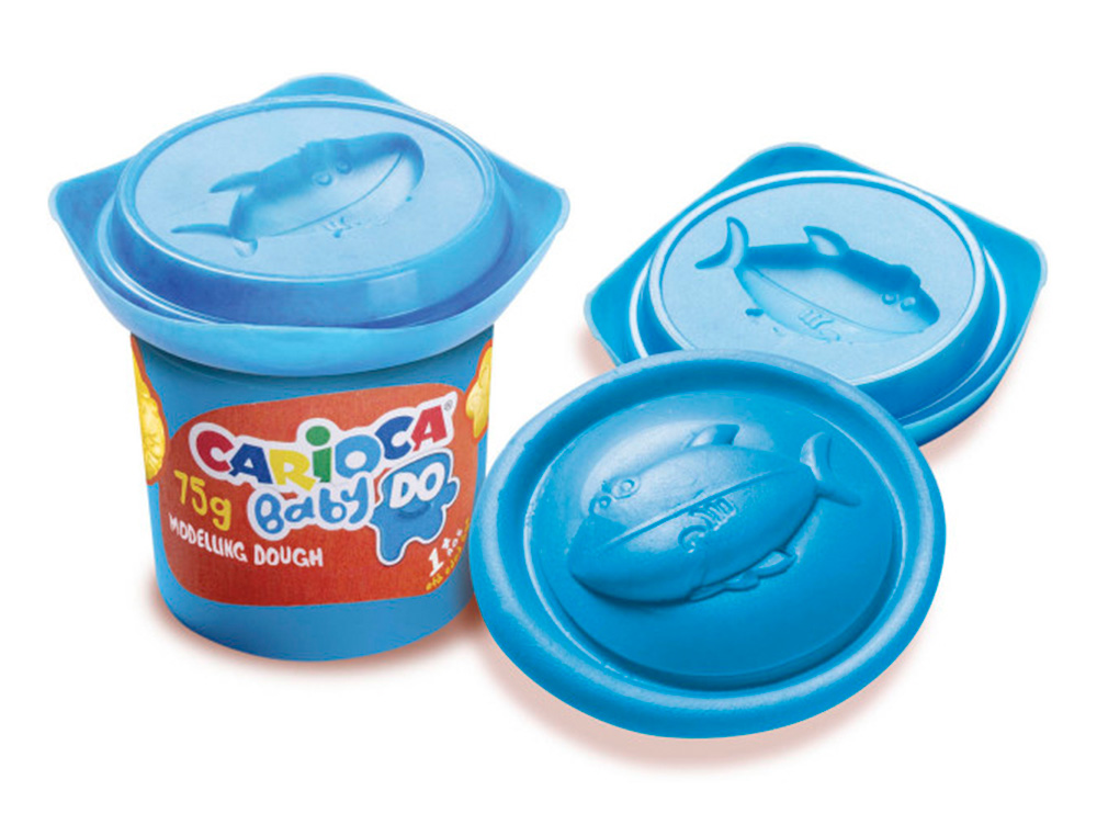 PASTA DE MODELAR CARIOCA BABY DOUGH BOTE 75 G SET DE 3 COLORES SURTIDOS