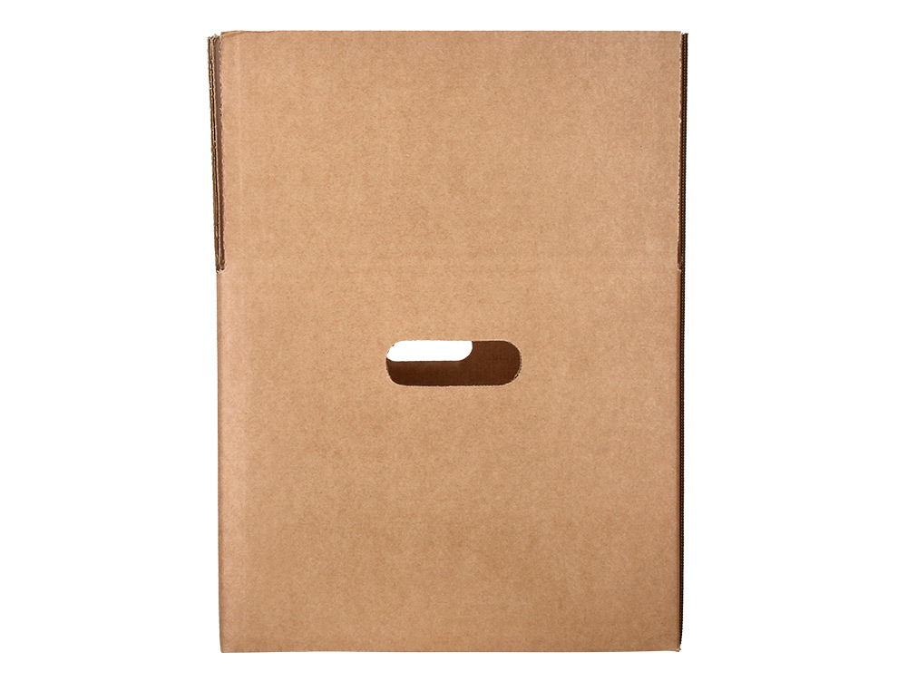 CAJA PARA EMBALAR Q-CONNECT AMERICANA CON FONDO AUTOMATICOY ASAS CARTON CANAL SIMPLE 5 MM COLOR KRAFT 500X400X300 MM