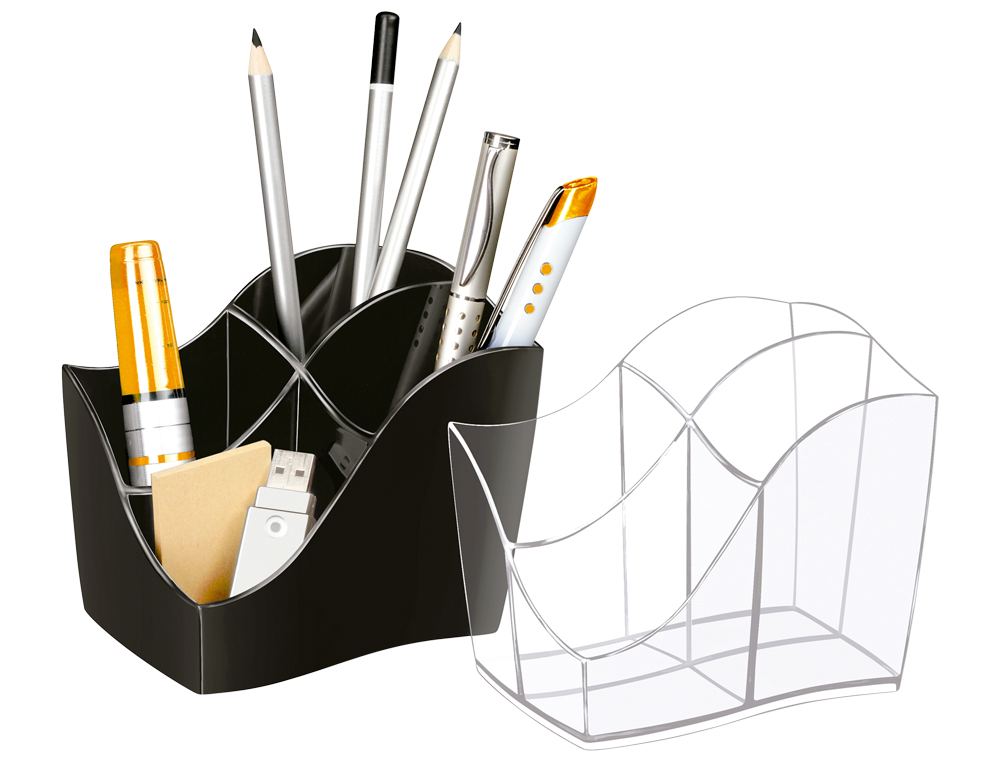 ORGANIZADOR SOBREMESA CEP GAMA ELLYPSE PLASTICO NEGRO 118X89X98 MM