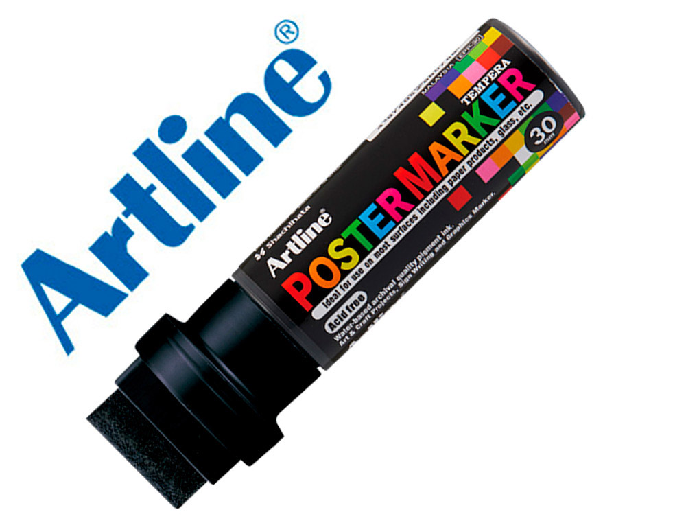 ROTULADOR ARTLINE POSTER MARKER EPP-30 PUNTA RECTANGULAR 30 MM COLOR NEGRO