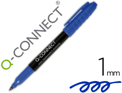 ROTULADOR Q-CONNECT PARA CD/DVD PUNTA FIBRA PERMANENTE AZUL PUNTA REDONDA 1,0 MM